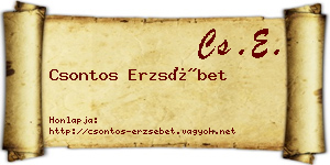 Csontos Erzsébet névjegykártya